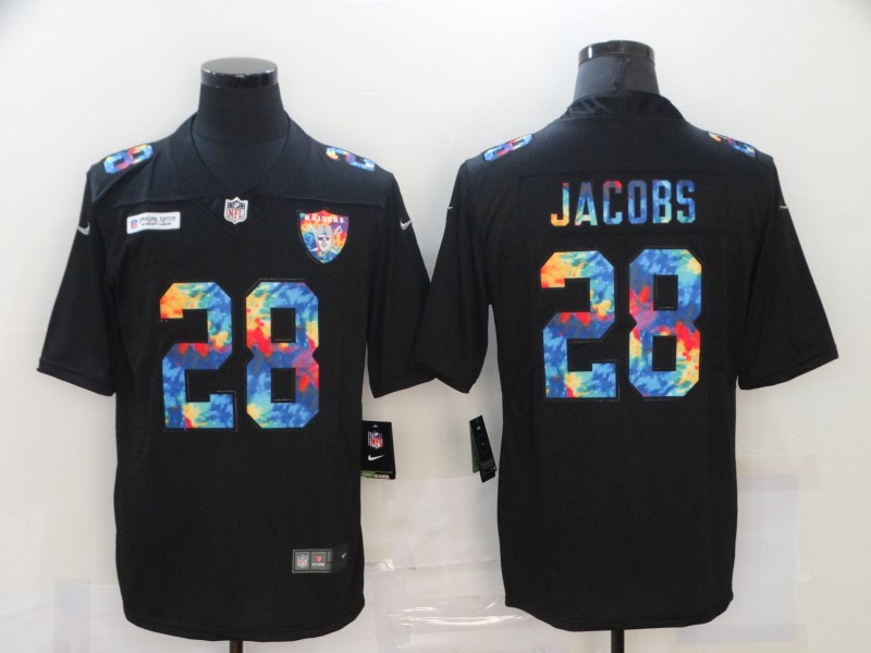 Las Vegas Raiders #28 Josh Jacobs 2020 Black Crucial Catch Limited Stitched Jersey
