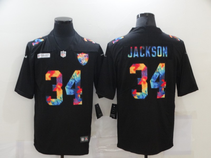 Las Vegas Raiders #34 Bo Jackson 2020 Black Crucial Catch Limited Stitched Jersey
