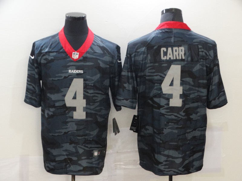 Las Vegas Raiders #4 Derek Carr Camo Limited Stitched Jersey