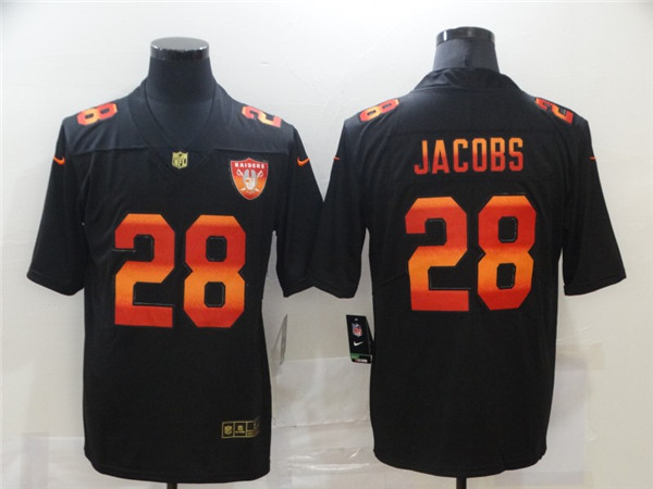 Las Vegas Raiders #28 Josh Jacobs 2020 Black Fashion Limited Stitched Jersey