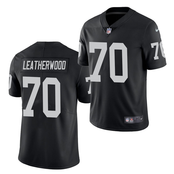 Las Vegas Raiders #70 Alex Leatherwood 2021 Draft Black Vapor Untouchable Limited Stitched Jersey 