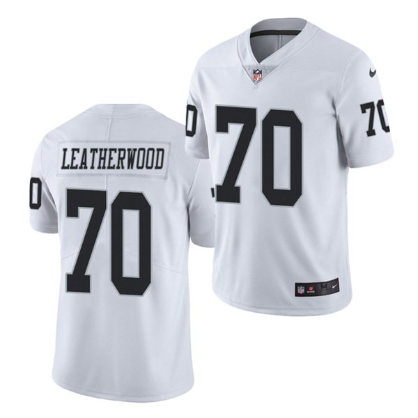 Las Vegas Raiders #70 Alex Leatherwood 2021 Draft White Vapor Untouchable Limited Stitched Jersey