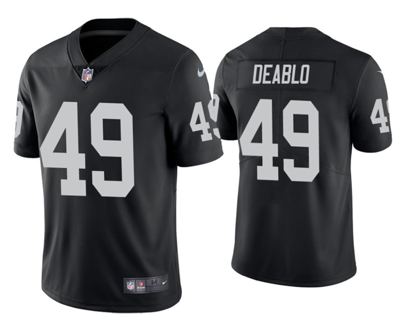 Las Vegas Raiders #49 Divine Deablo Draft Black Vapor Untouchable Limited Stitched Jersey 