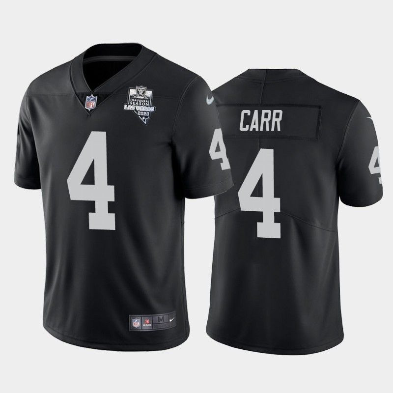 Las Vegas Raiders #4 Derek Carr Black 2020 Inaugural Season Vapor Limited Stitched Jersey