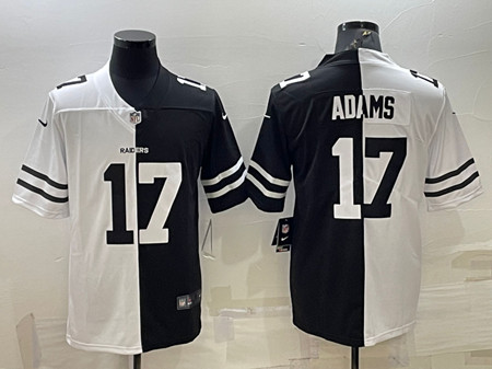 Las Vegas Raiders #17 Davante Adams Black White Split Vapor Untouchable Limited Stitched Jersey