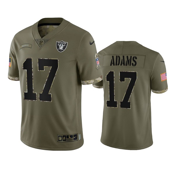 Las Vegas Raiders #17 Davante Adams 2022 Olive Salute To Service Limited Stitched Jersey