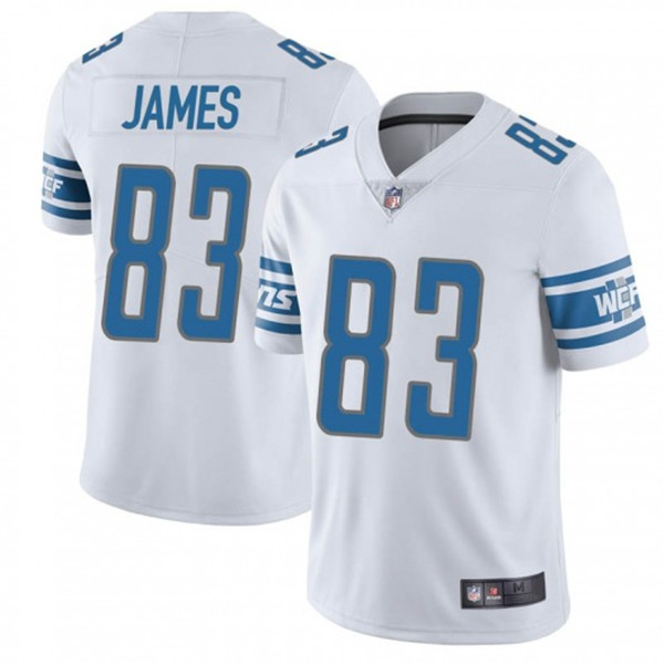 Lions #83 Jesse James White Vapor Untouchable Limited Stitched Jersey