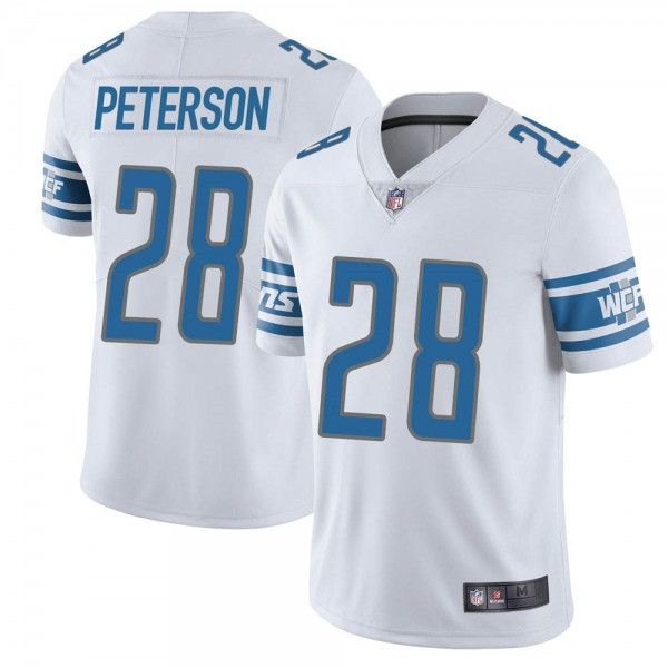 Lions #28 Adrian Peterson White Vapor Untouchable Limited Stitched Jersey