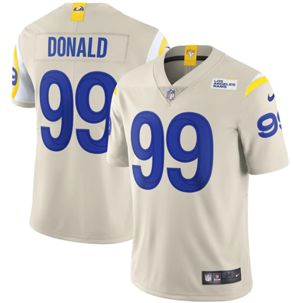 Los Angeles Rams #99 Aaron Donald 2020 Bone Vapor Limited Stitched Jersey