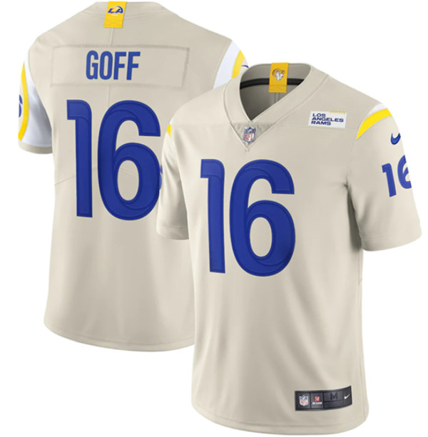 Los Angeles Rams #16 Jared Goff 2020 Bone Vapor Limited Stitched Jersey