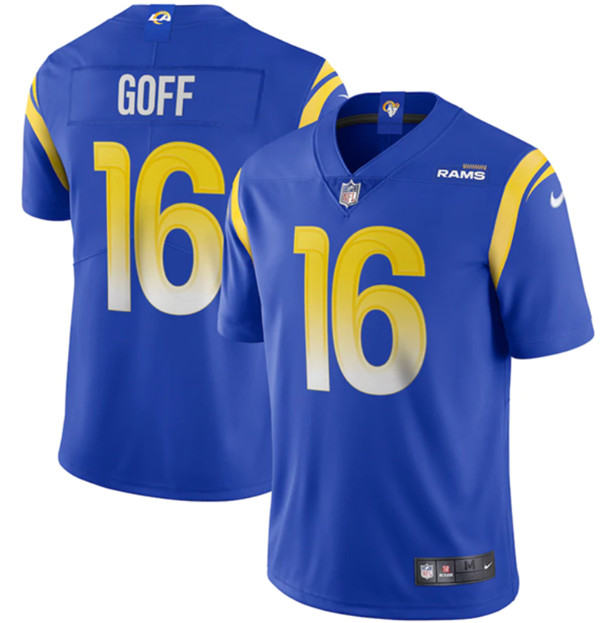Los Angeles Rams #16 Jared Goff 2020 Royal Vapor Limited Stitched Jersey