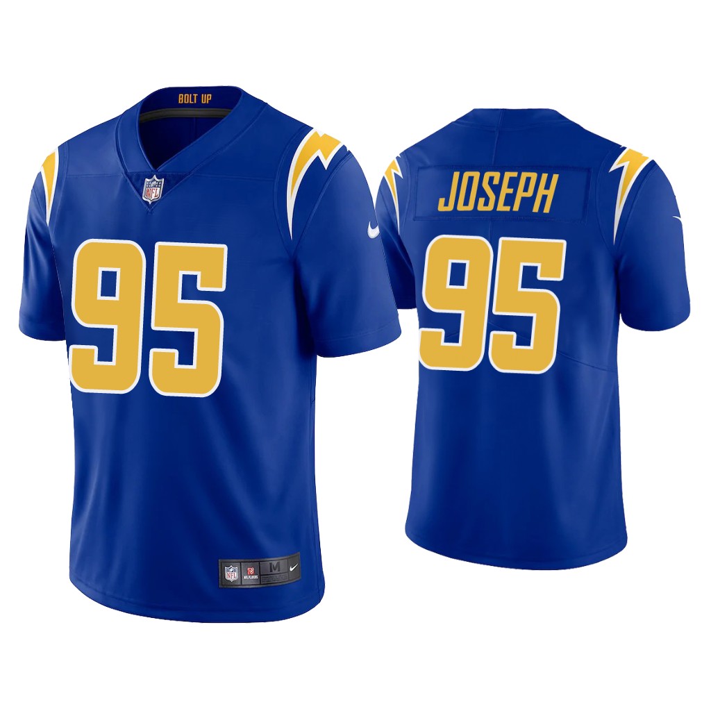 Los Angeles Chargers #95 Linval Joseph 2020 Royal Vapor Untouchable Limited Stitched Jersey