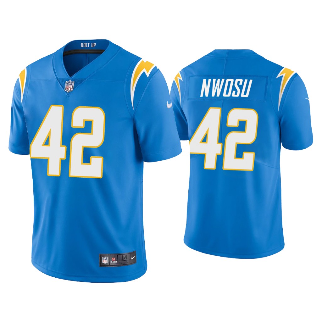 Los Angeles Chargers #42 Uchenna Nwosu 2020 Blue Vapor Untouchable Limited Stitched Jersey
