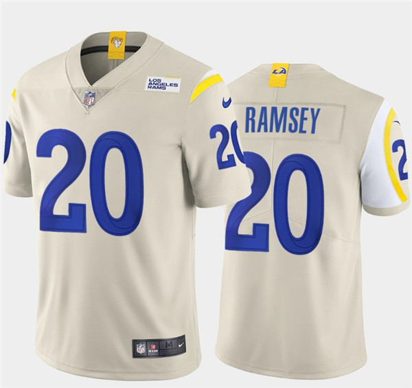 Los Angeles Rams #20 Jalen Ramsey 2020 Bone Vapor Untouchable Limited Stitched Jersey