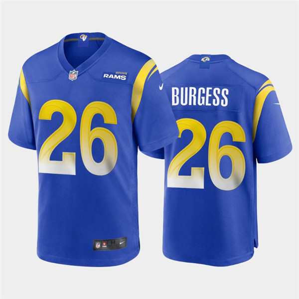 Los Angeles Rams #26 Terrell Burgess 2020 Royal Stitched Jersey