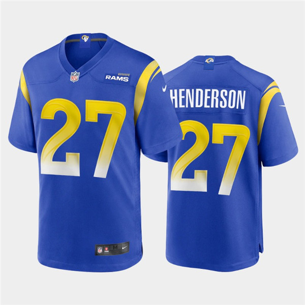 Los Angeles Rams #27 Darrell Henderson 2020 Royal Stitched Jersey