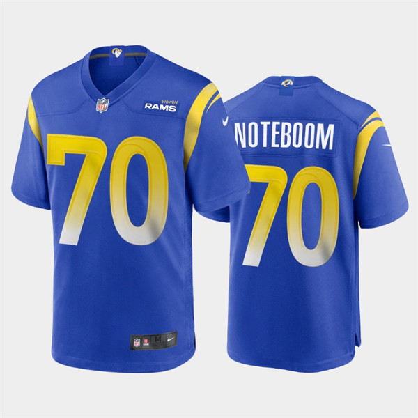 Los Angeles Rams #70 Joseph Noteboom 2020 Royal Stitched Jersey