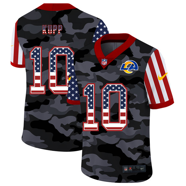 Los Angeles Rams #10 Cooper Kupp 2020 Camo USA Flag Limited Stitched Jersey
