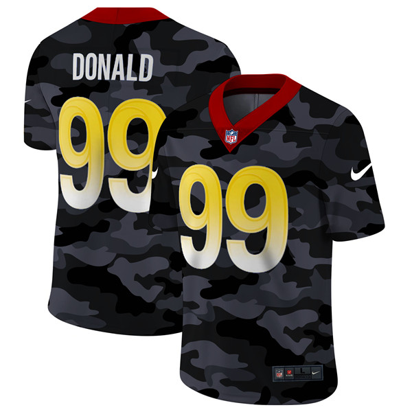Los Angeles Rams #99 Aaron Donald 2020 Camo Limited Stitched Jersey