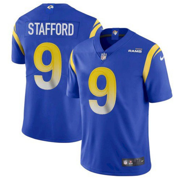 Los Angeles Rams #9 Matthew Stafford Royal Stitched Jersey