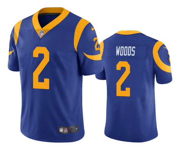Los Angeles Rams #2 Robert Woods Blue Vapor Untouchable Limited Stitched Jersey