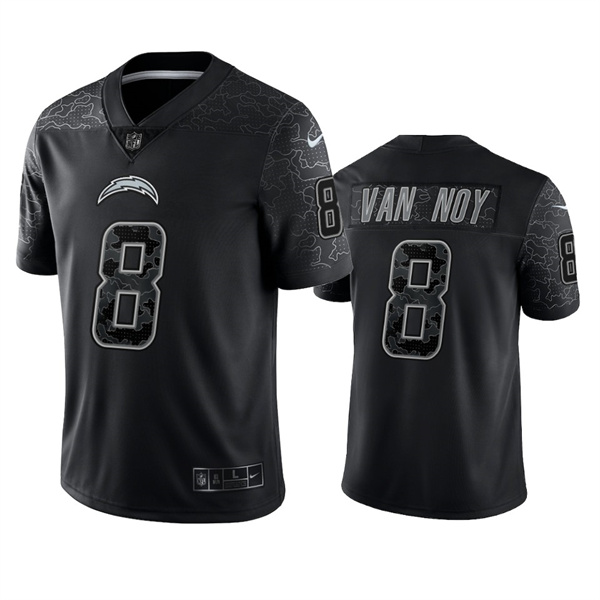 Los Angeles Chargers #8 Kyle Van Noy Black Reflective Limited Stitched Football Jersey