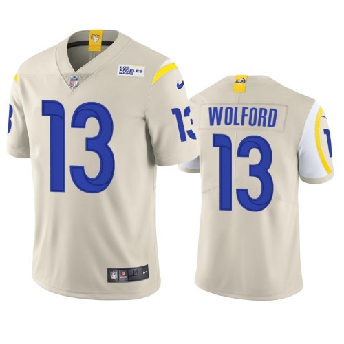 Los Angeles Rams #13 John Wolford Bone Vapor Untouchable Limited Stitched Football Jersey
