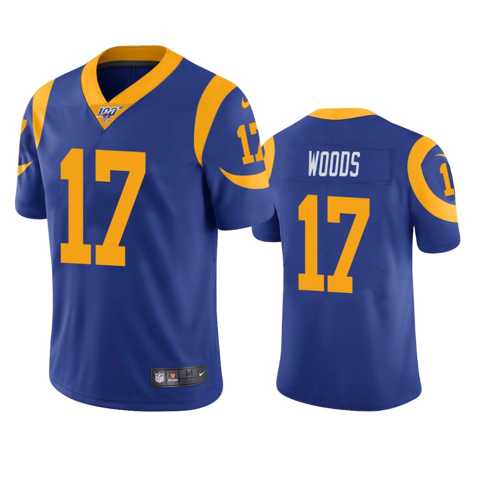 Los Angeles Rams #17 Robert Woods Blue 2019 100th Season Vapor Untouchable Limited Stitched Jersey