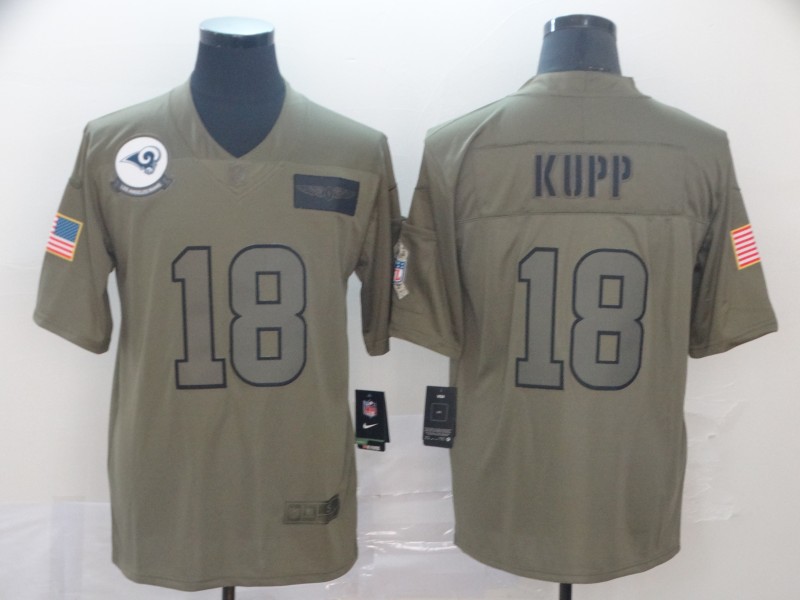 Los Angeles Rams #18 Cooper Kupp 2019 Camo Salute To Service Limited Stitched Jersey