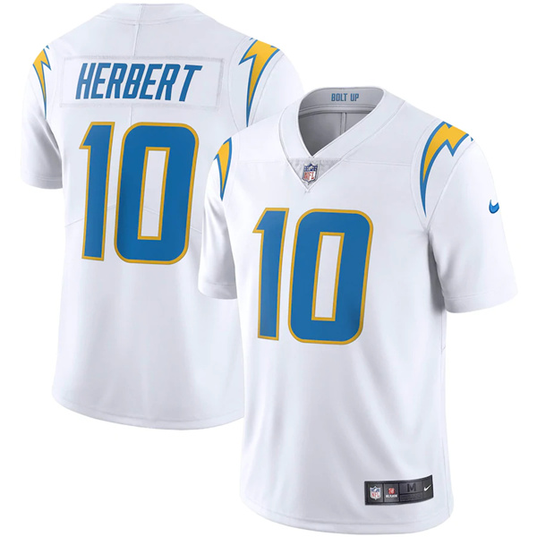 Los Angeles Chargers #10 Justin Herbert 2020 White Vapor Untouchable Limited Stitched Jersey