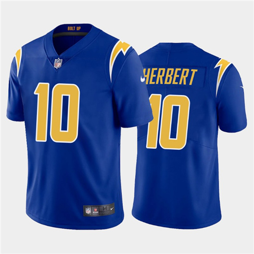 Los Angeles Chargers #10 Justin Herbert 2020 Royal Vapor Untouchable Limited Stitched Jersey