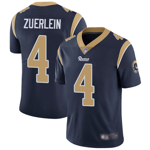 Los Angeles Rams #4 Greg Zuerlein Navy Vapor Untouchable Limited Stitched Jersey