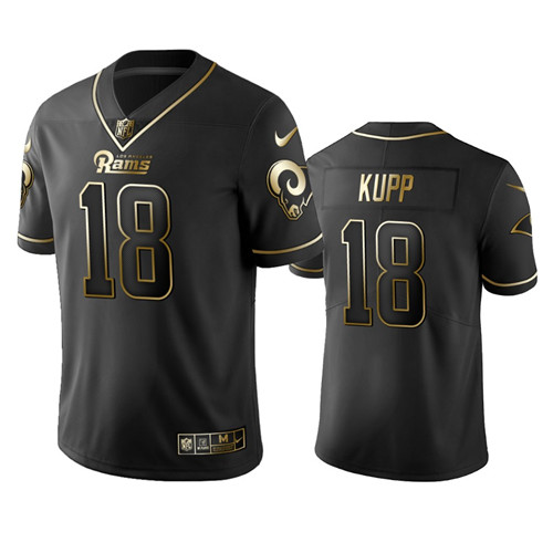 Los Angeles Rams #18 Cooper Kupp Black 2019 Golden Edition Limited Stitched Jersey