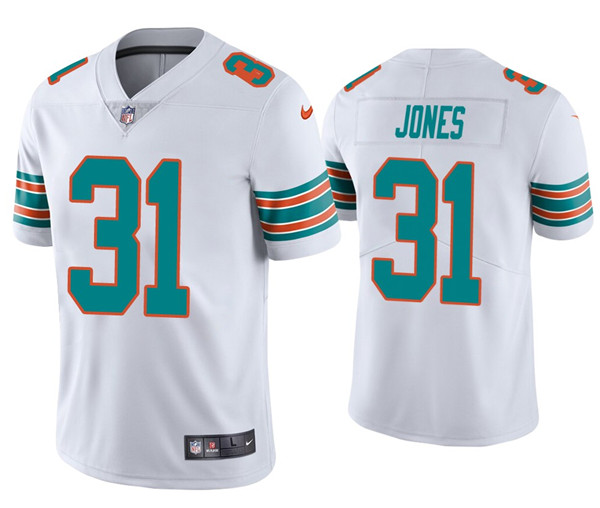 Miami Dolphins #31 Byron Jones 2020 White Vapor Limited Stitched Jersey