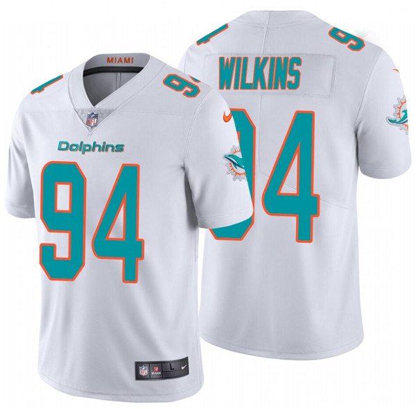 Miami Dolphins #94 Christian Wilkins 2020 White Vapor Limited Stitched Jersey