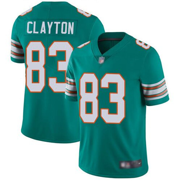 Miami Dolphins #83 Mark Clayton Aqua Vapor Limited Stitched Jersey