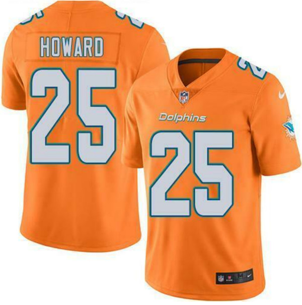 Miami Dolphins #25 Xavien Howard Orange Vapor Untouchable Limited Stitched Jersey