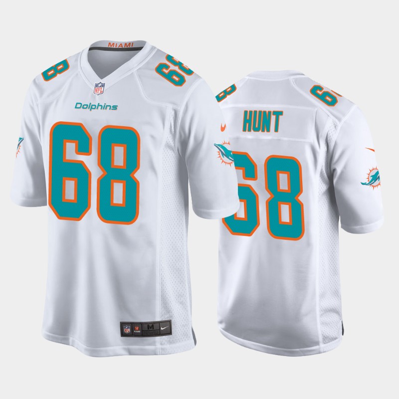 Miami Dolphins #68 Robert Hunt 2020 White Stitched Jersey