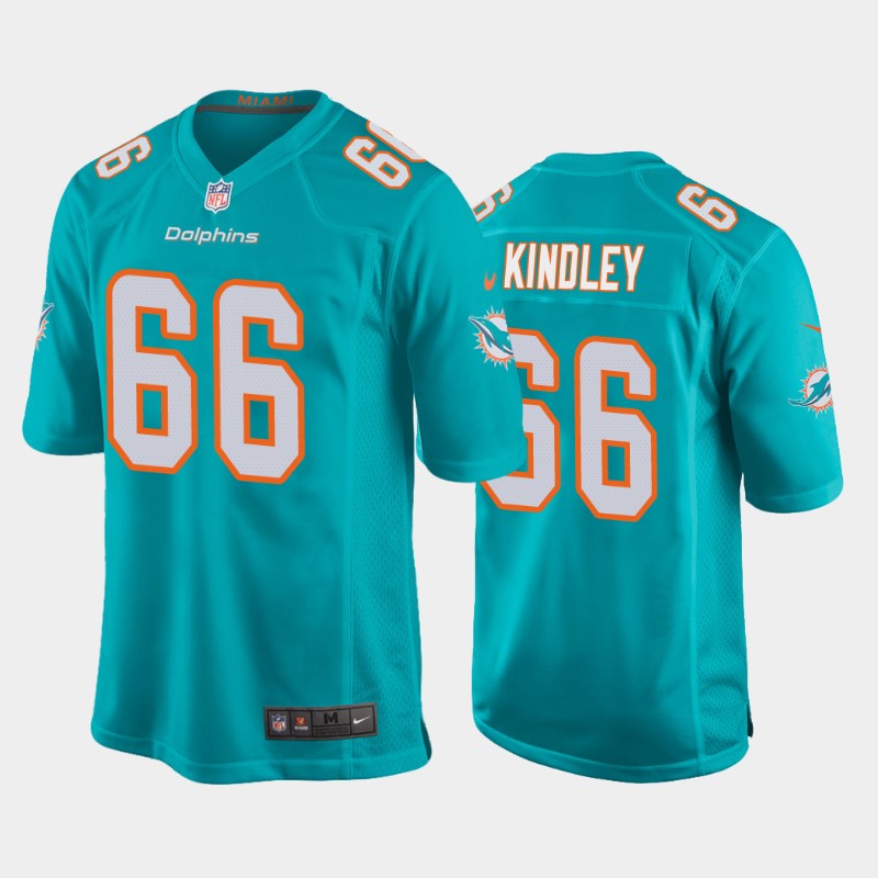 Miami Dolphins #66 Solomon Kindley 2020 Aqua Stitched Jersey