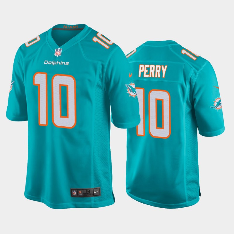 Miami Dolphins #10 Malcolm Perry 2020 Aqua Stitched Jersey