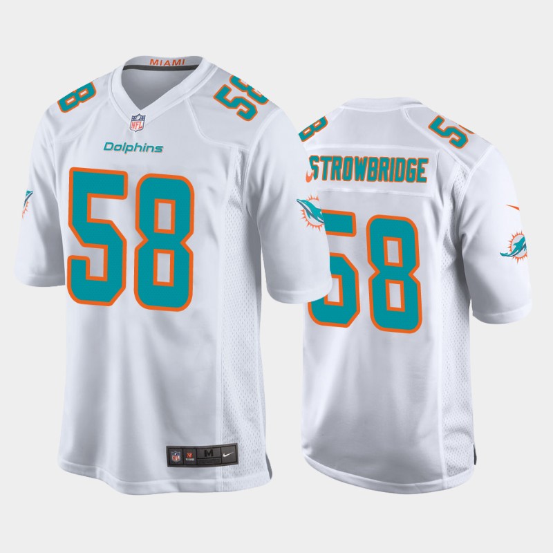 Miami Dolphins #58 Jason Strowbridge 2020 White Stitched Jersey