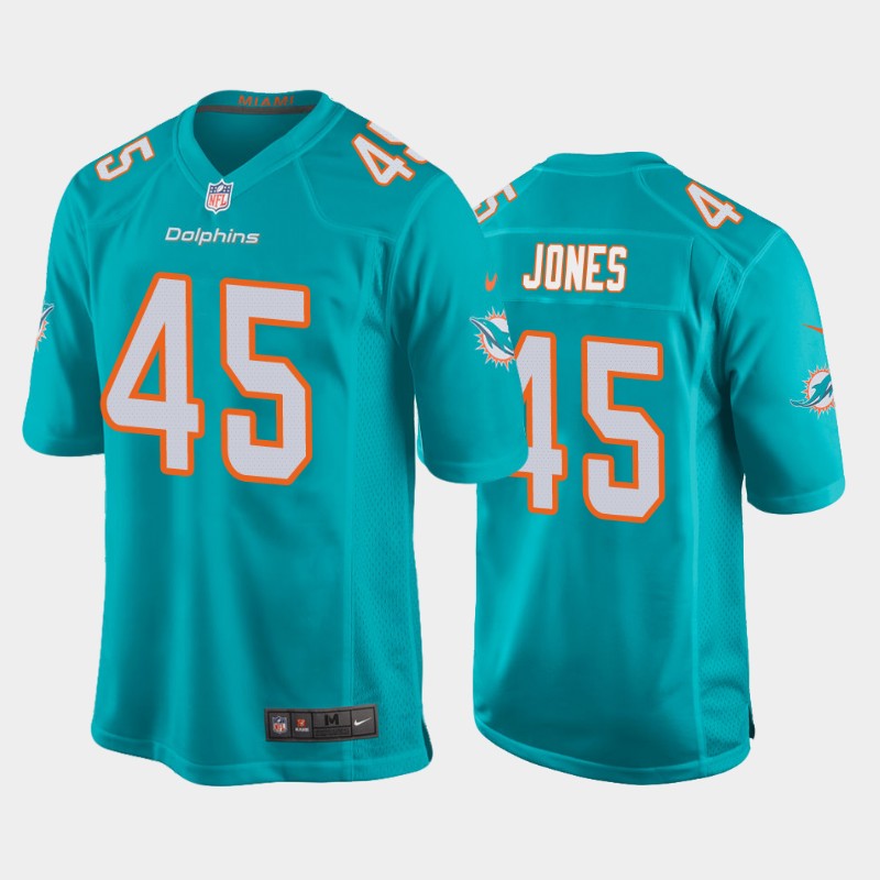Miami Dolphins #45 Brandon Jones 2020 Aqua Stitched Jersey