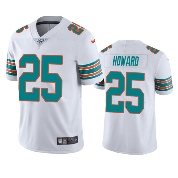 Miami Dolphins #25 Xavien Howard White 2020 Vapor Untouchable Limited Stitched Jersey
