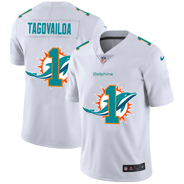 Miami Dolphins #1 Tua Tagovailoa White Stitched Jersey