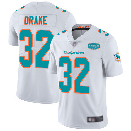 Miami Dolphins #32 Patrick Laird White With 347 Shula Patch 2020 Vapor Untouchable Limited Stitched Jersey