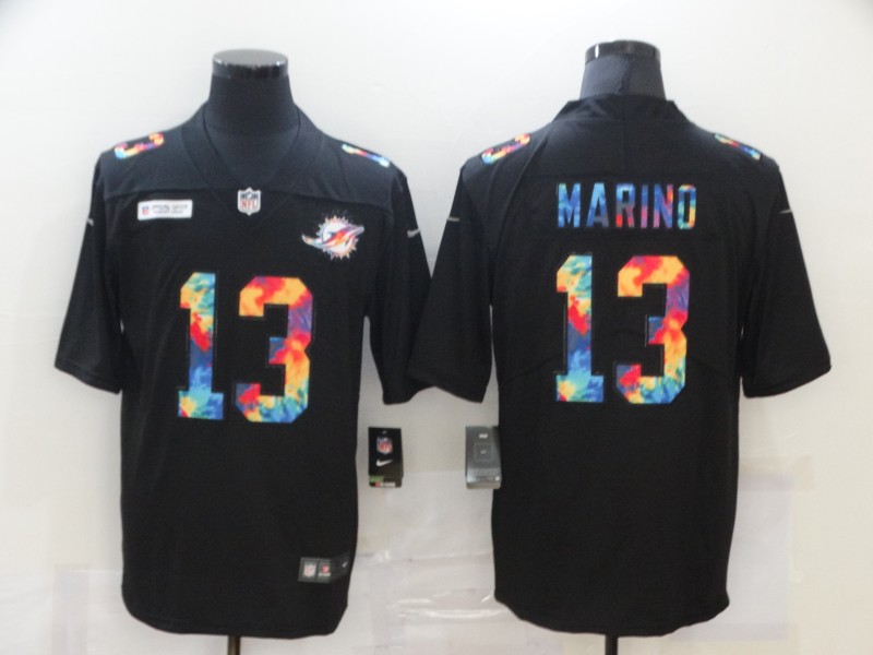 Miami Dolphins #13 Dan Marino 2020 Black Crucial Catch Limited Stitched Jersey
