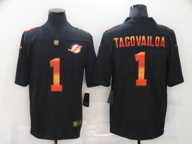 Miami Dolphins #1 Tua Tagovailoa Black Fashion Limited Stitched Jersey