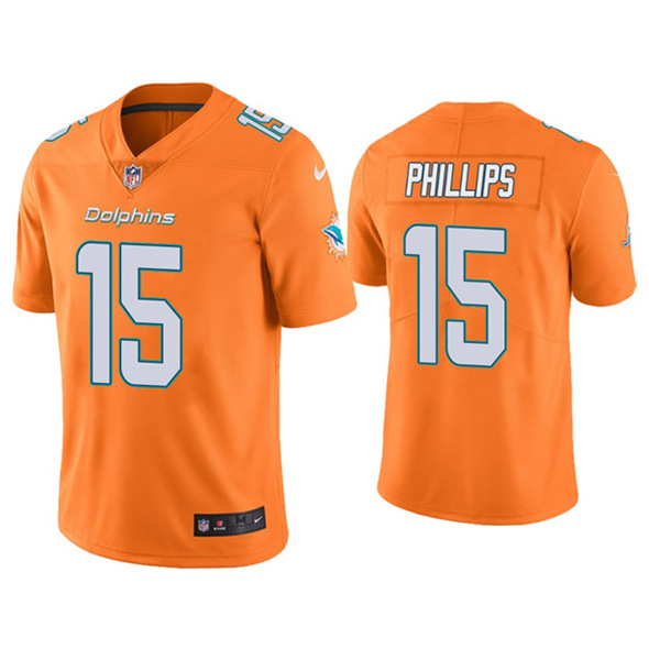 Miami Dolphins #15 Jaelan Phillips Orange 2021 Stitched Jersey 