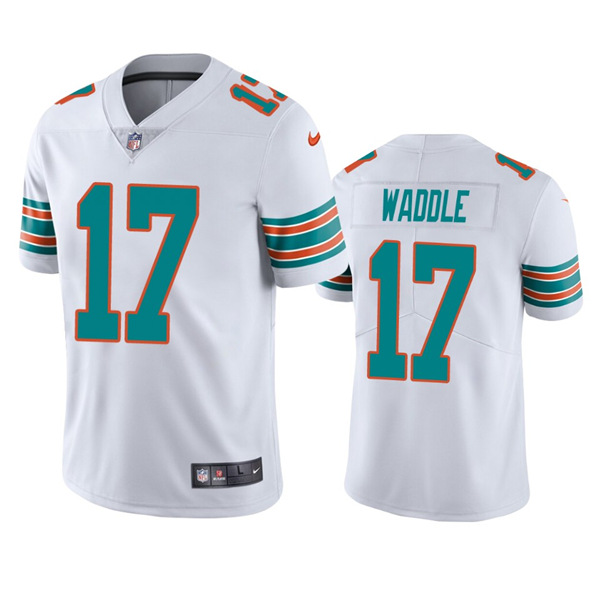Miami Dolphins #17 Jaylen Waddle White Stitched Jersey