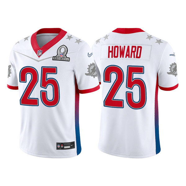 Miami Dolphins #25 Xavien Howard 2022 White Pro Bowl Stitched Jersey